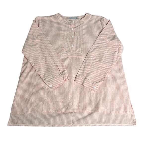 Misslook Pink White Boyfriend Tunic High Low‎ Shirt 3XL - Picture 3 of 7